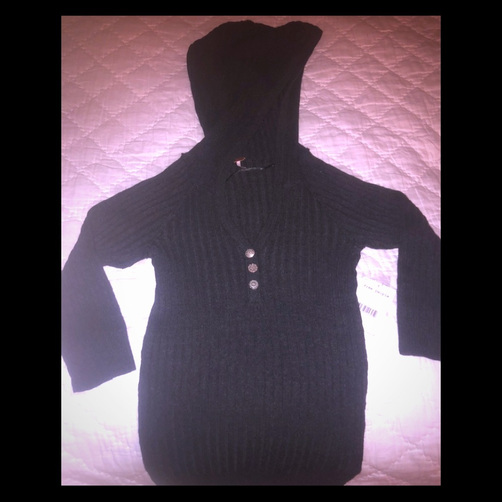Free People Pullover Gray Hoodie M